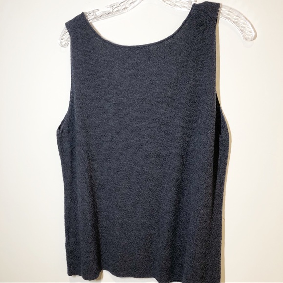 EILEEN FISHER Women’s Boucle 100% Wool Tank Top Sustainable Minimalist sz L gray - Picture 2 of 5